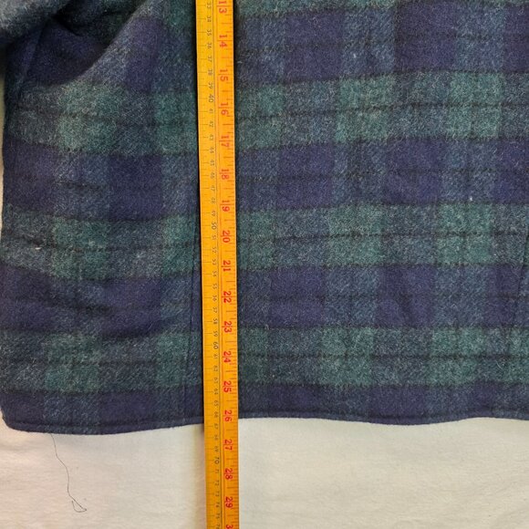 Woolrich Womens Wool Black Watch Tartan Plaid Barn Jacket L USA 90s Deadstock - Picture 10 of 10